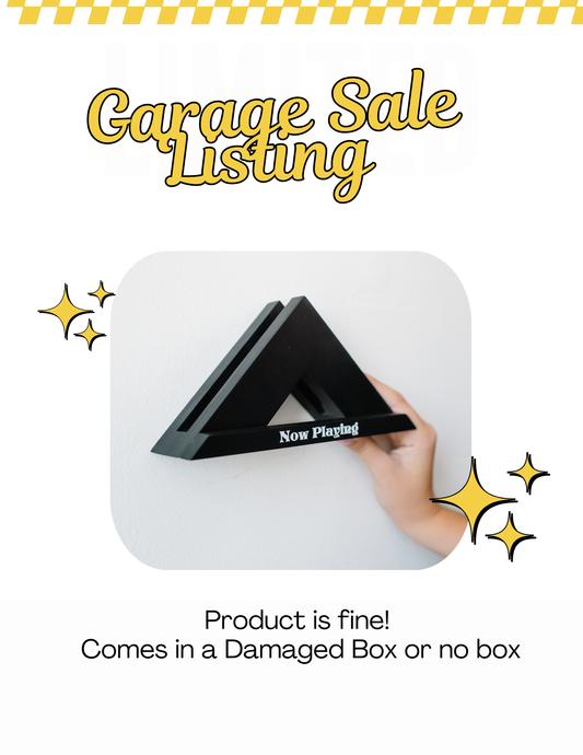 Garage Sale - Now Playing Vinyl Record Stand: Wall or Tabletop Mount