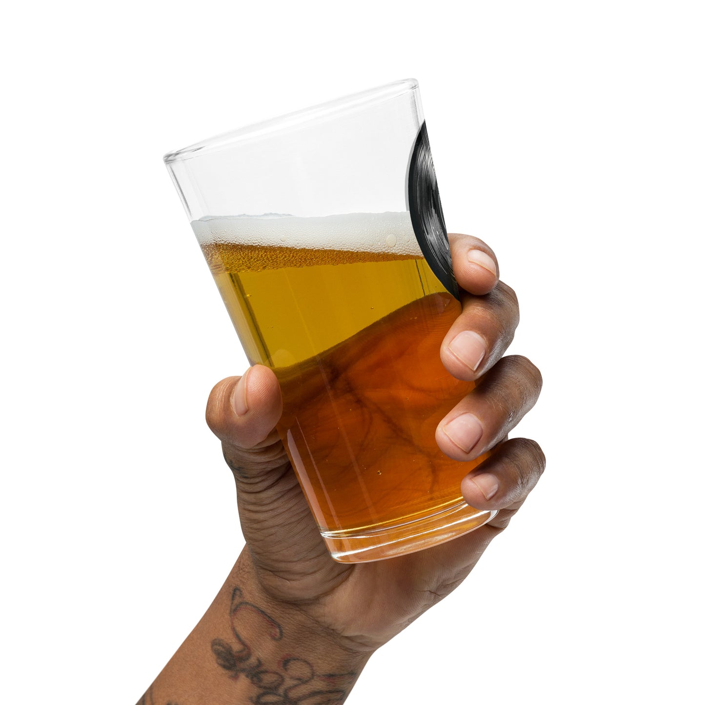 Vinyl Record Shaker pint glass