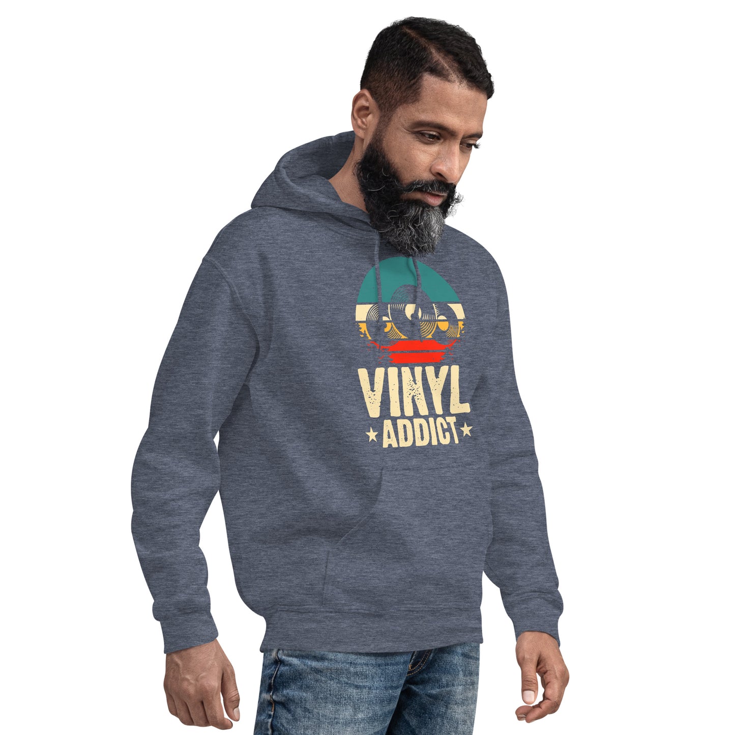 Unisex Hoodie - Vinyl Addict, hoodies, trendy hoodies, aesthetic hoodies, vintage hoodies, designer hoodies, cheap hoodies, couple hoodies, zumiez hoodies, gildan hoodies, versace hoodies, Vinyl printed hoodies, Custom vinyl hoodies, Personalized vinyl hoodies, Vinyl design hoodies, Vinyl graphic hoodies