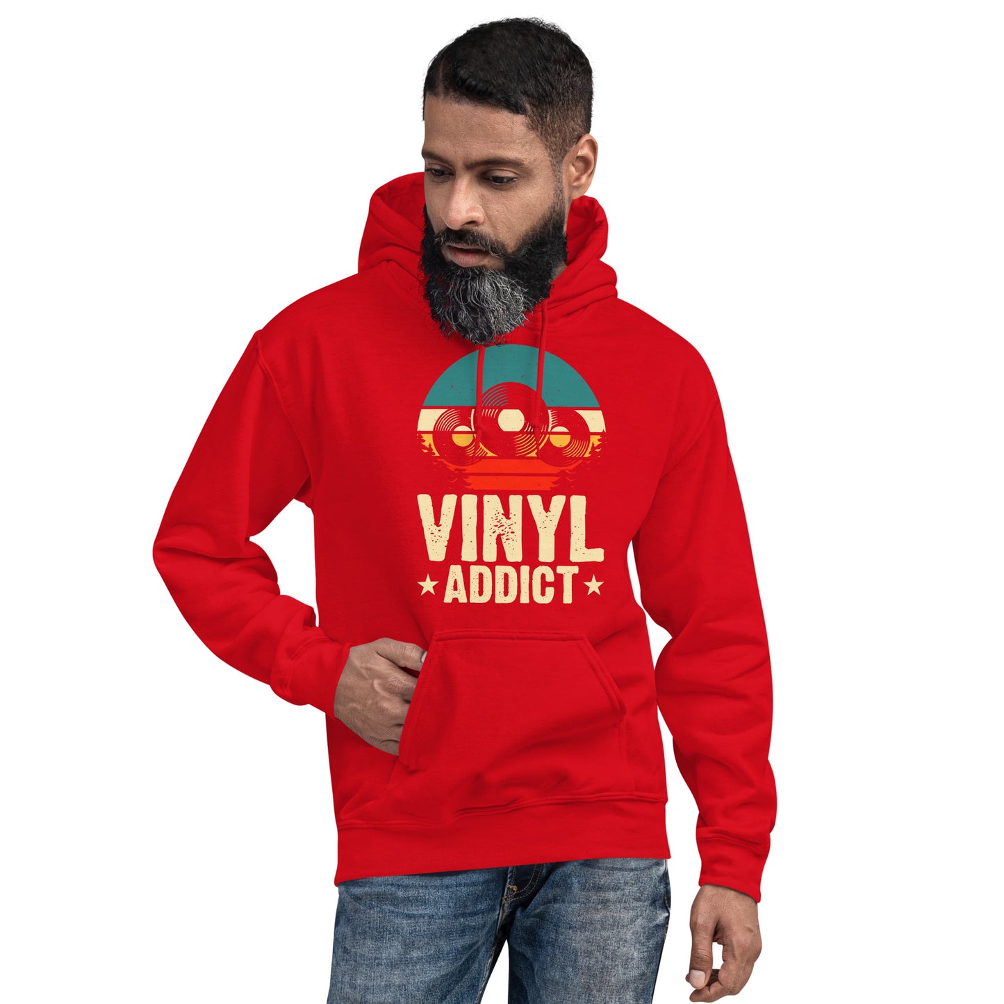 Unisex Hoodie - Vinyl Addict Printed hoodies, Printed pullover hoodies, Printed zip-up hoodies, Printed hoodies for men, Printed hoodies for women, Printed hoodies for teens, Printed hoodies for kids, Streetwear printed hoodies, Pop culture printed hoodies, Unisex hoodies