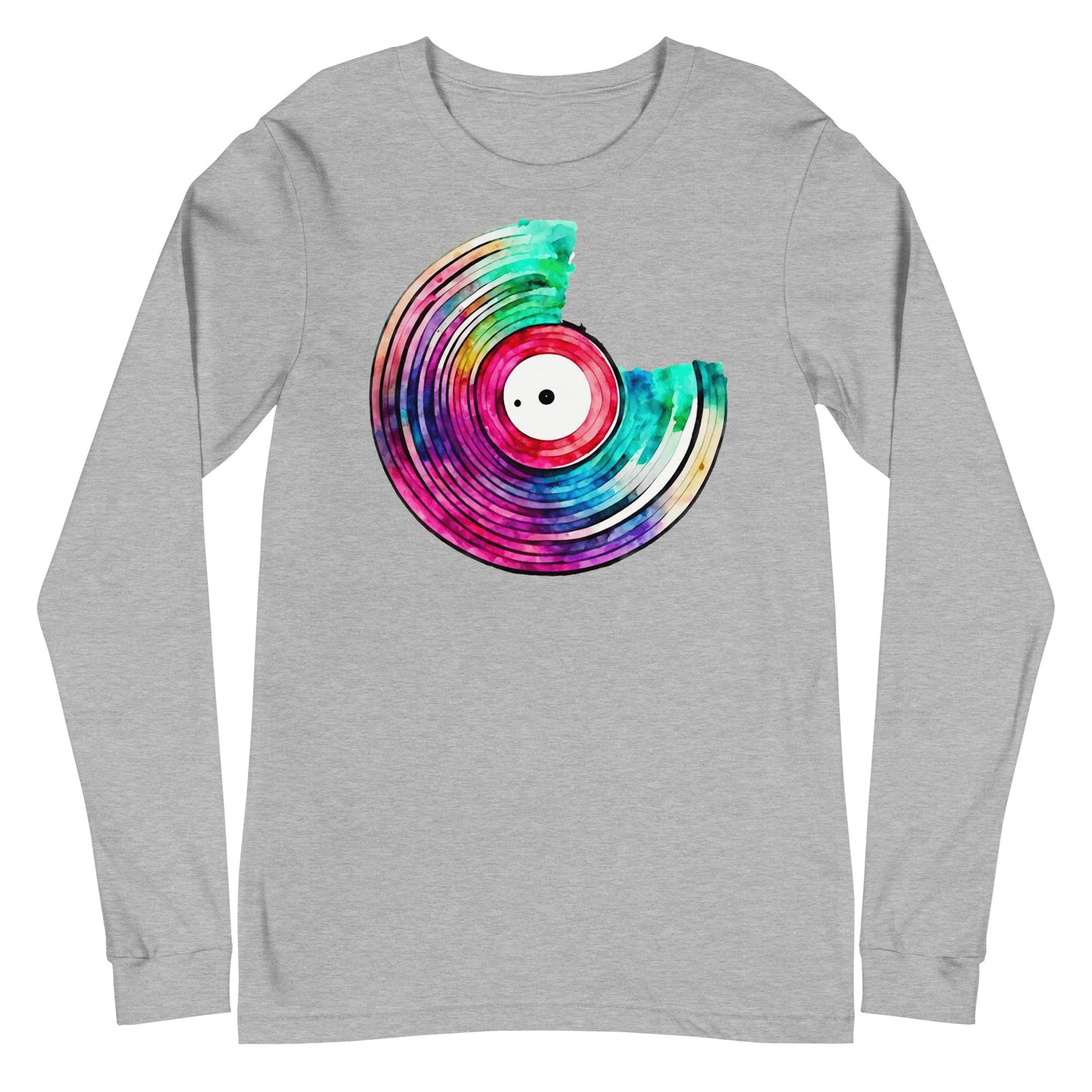 Unisex Color Swirl: Painted Vinyl Long Sleeve Tee