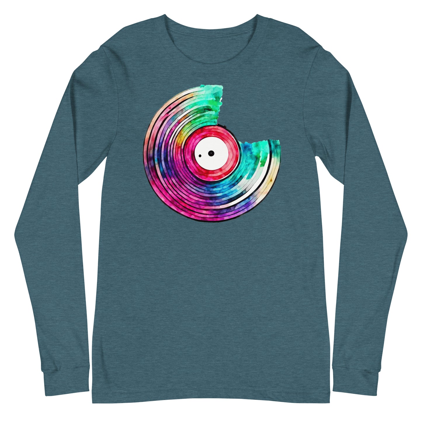 Unisex Color Swirl: Painted Vinyl Long Sleeve Tee