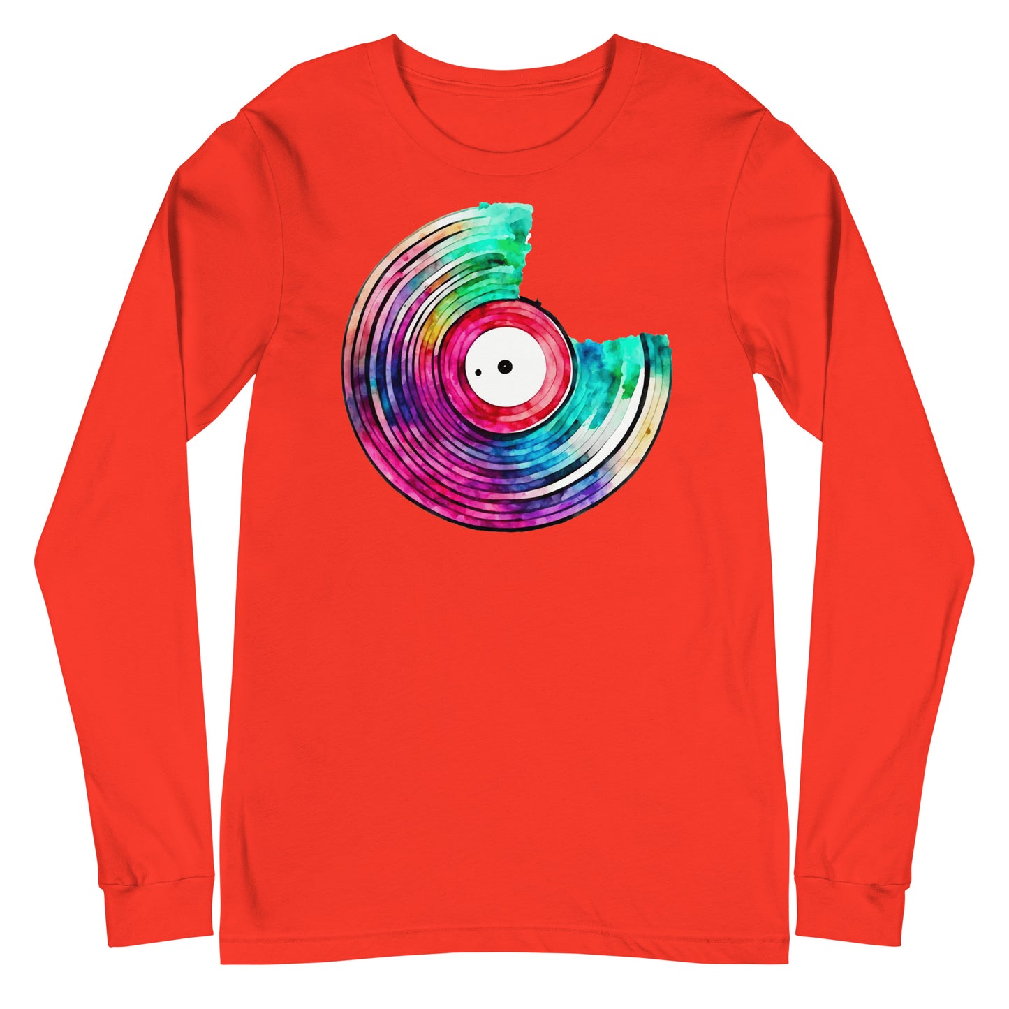 Unisex Color Swirl: Painted Vinyl Long Sleeve Tee