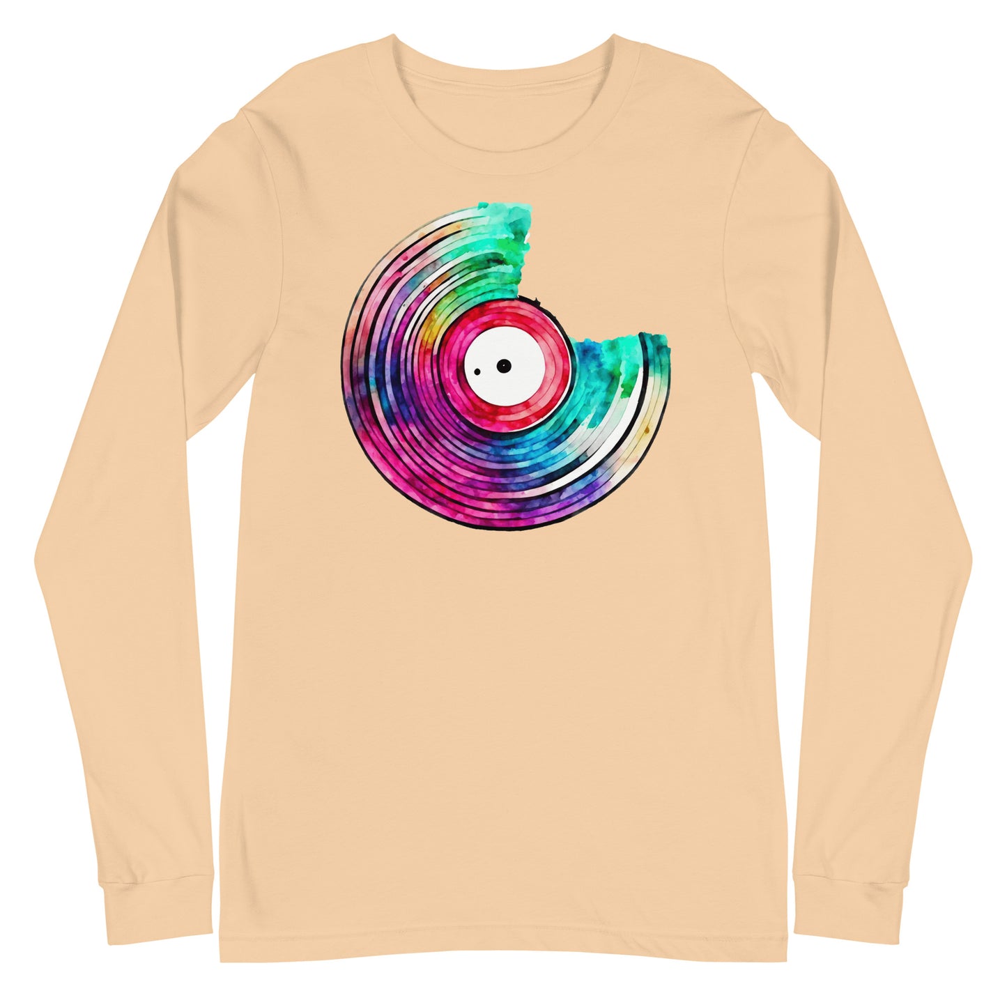 Unisex Color Swirl: Painted Vinyl Long Sleeve Tee