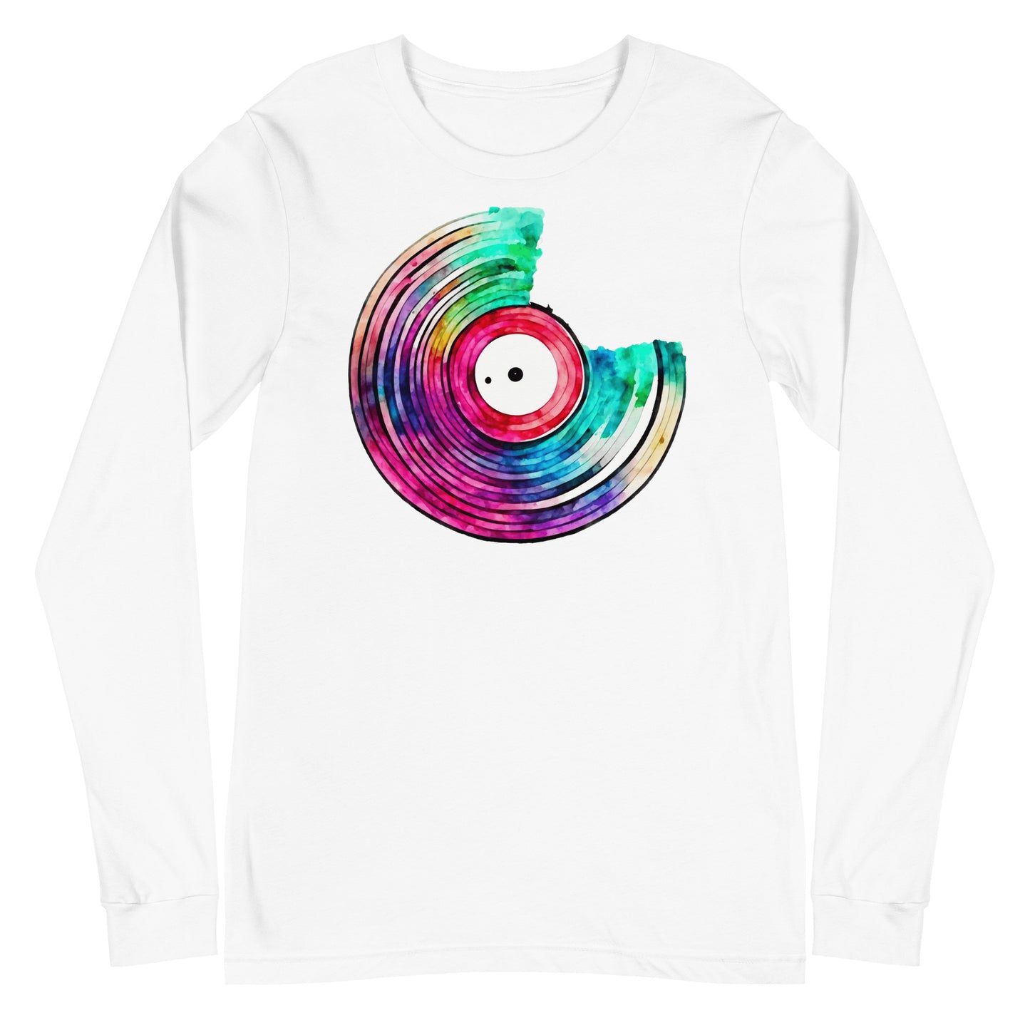 Unisex Color Swirl: Painted Vinyl Long Sleeve Tee