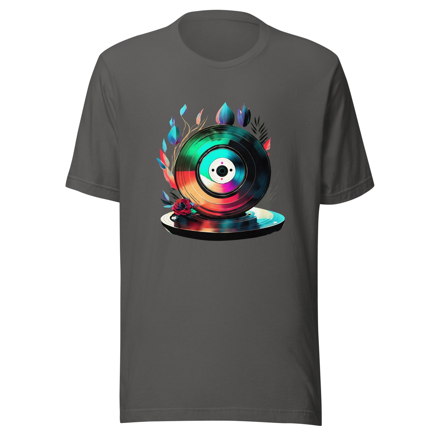 Unisex Fantasy Spin: Luminous Feather Vinyl Tee