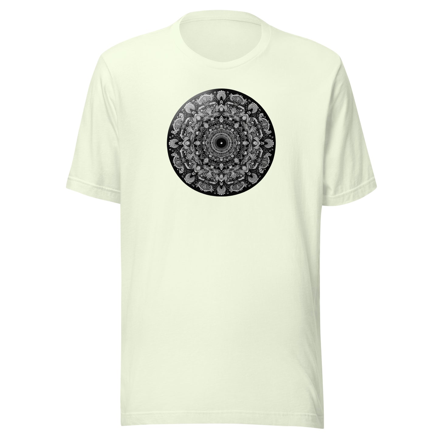 Monochrome Mandala: Intricate Pattern Tee