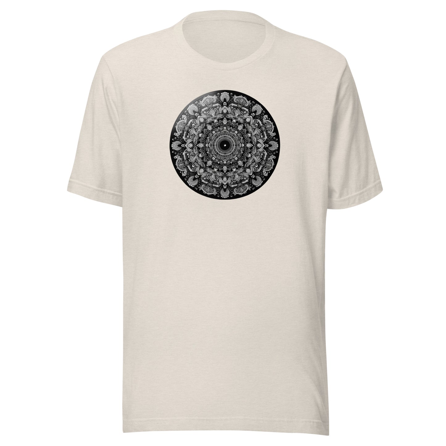 Monochrome Mandala: Intricate Pattern Tee