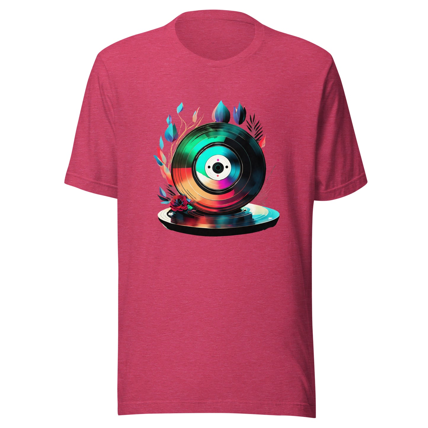 Unisex Fantasy Spin: Luminous Feather Vinyl Tee