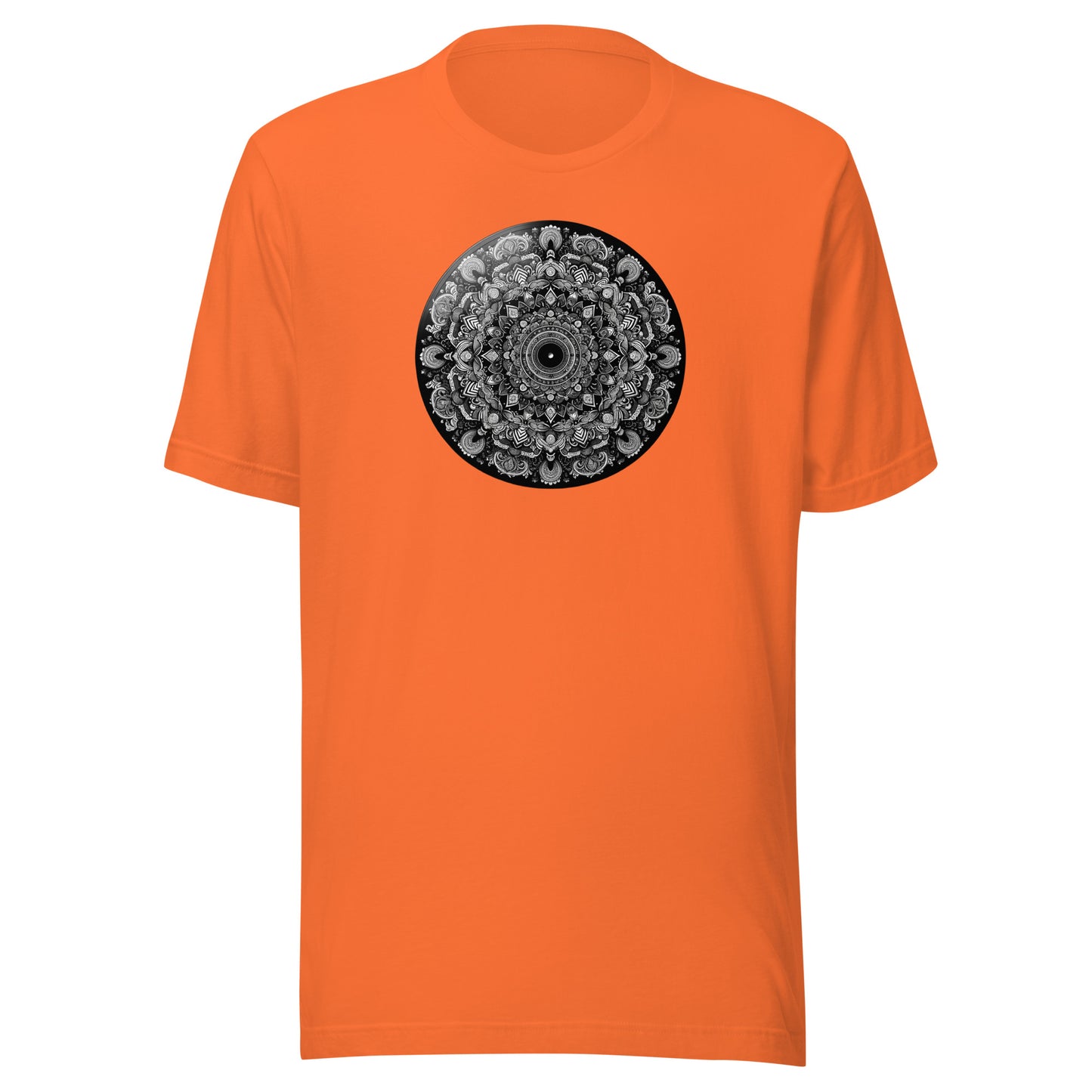 Monochrome Mandala: Intricate Pattern Tee