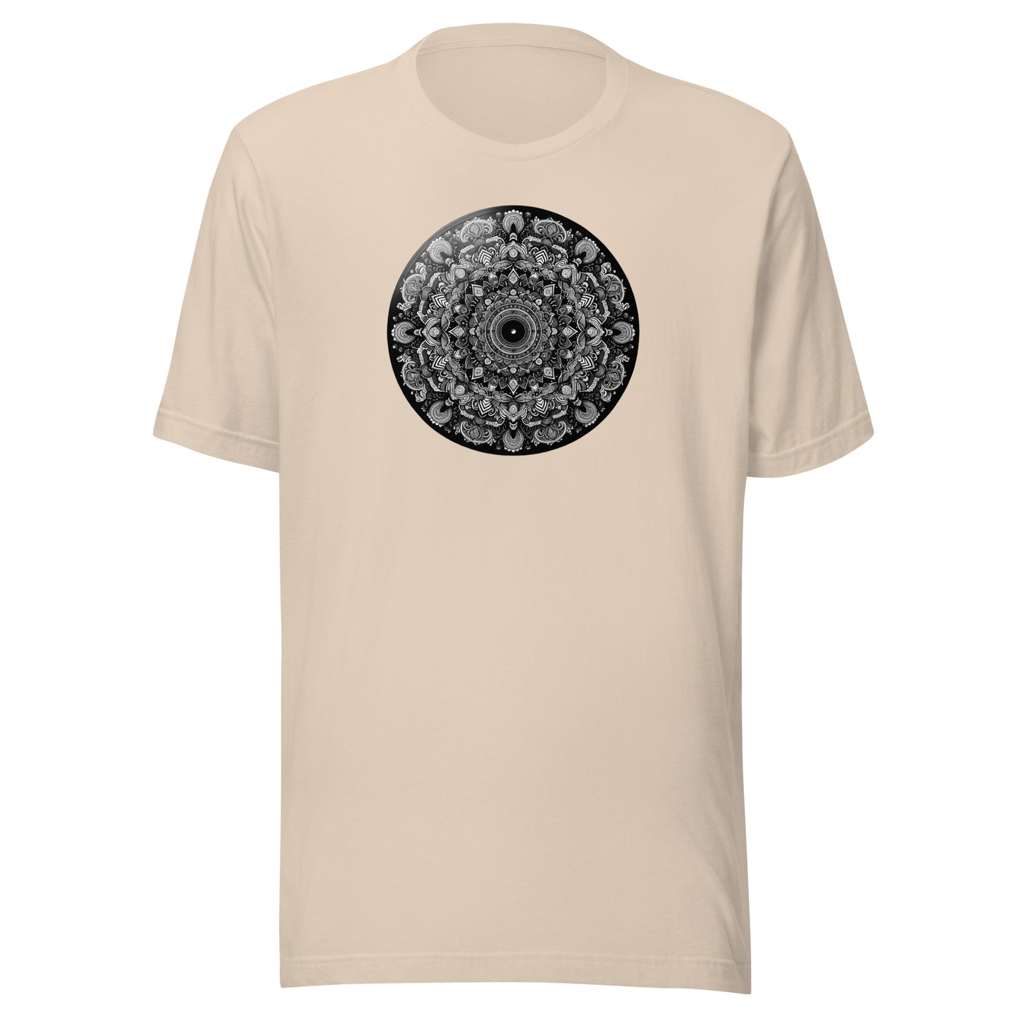 Monochrome Mandala: Intricate Pattern Tee