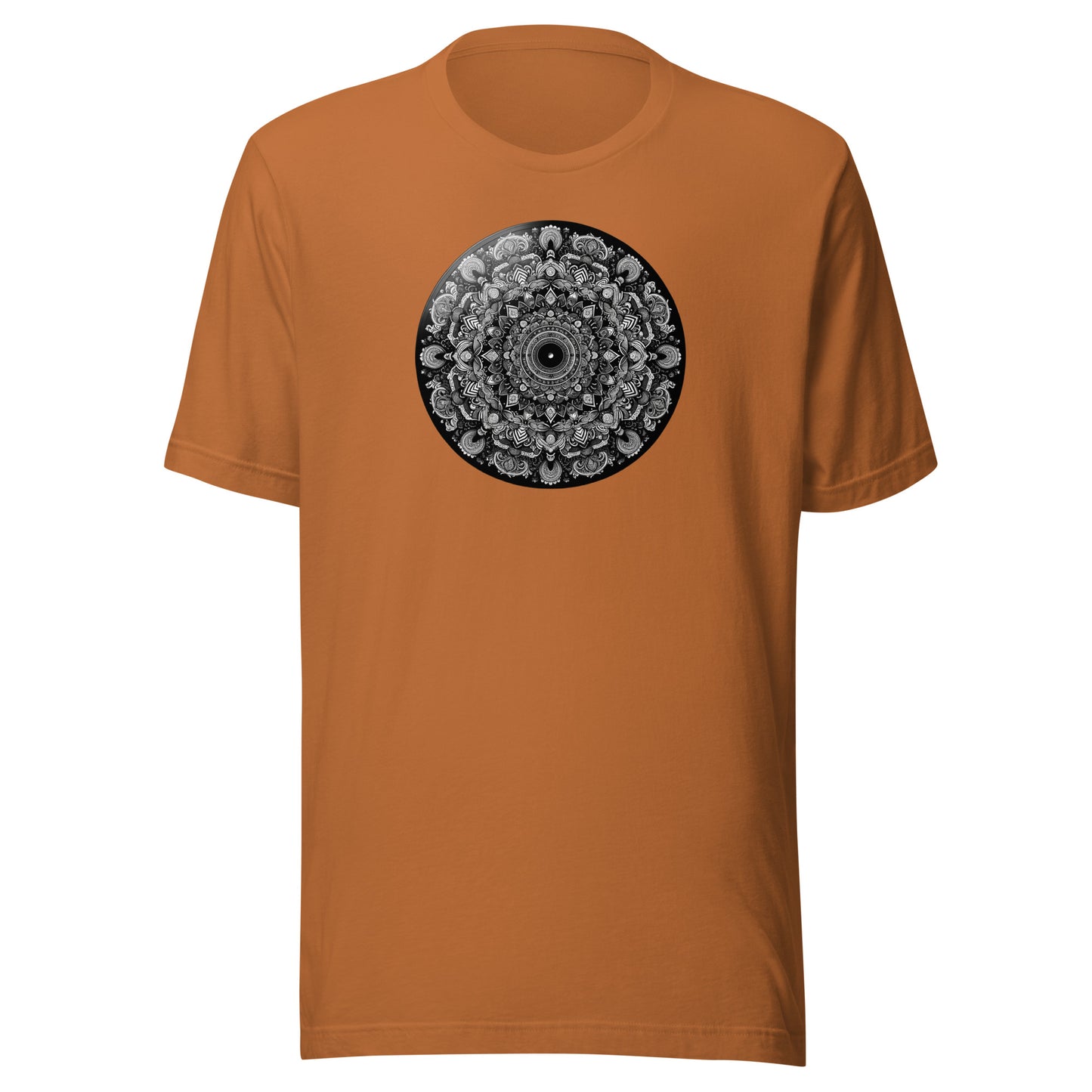 Monochrome Mandala: Intricate Pattern Tee