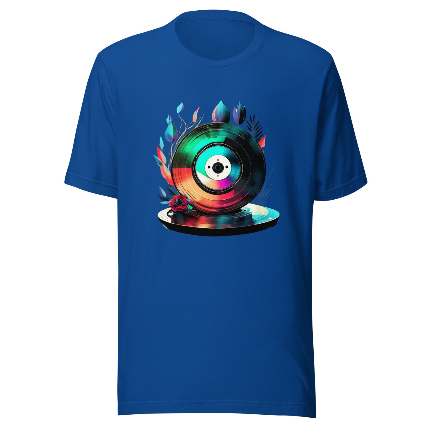 Unisex Fantasy Spin: Luminous Feather Vinyl Tee