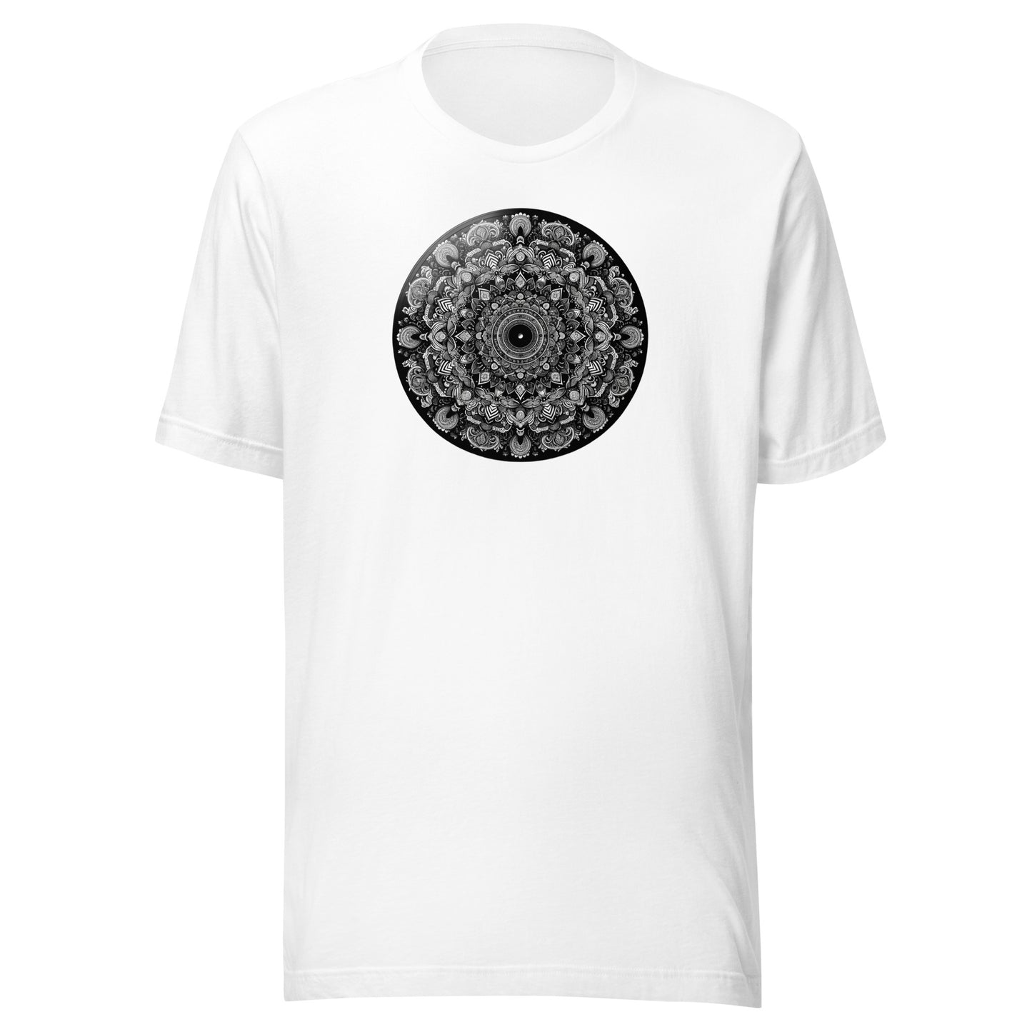 Monochrome Mandala: Intricate Pattern Tee