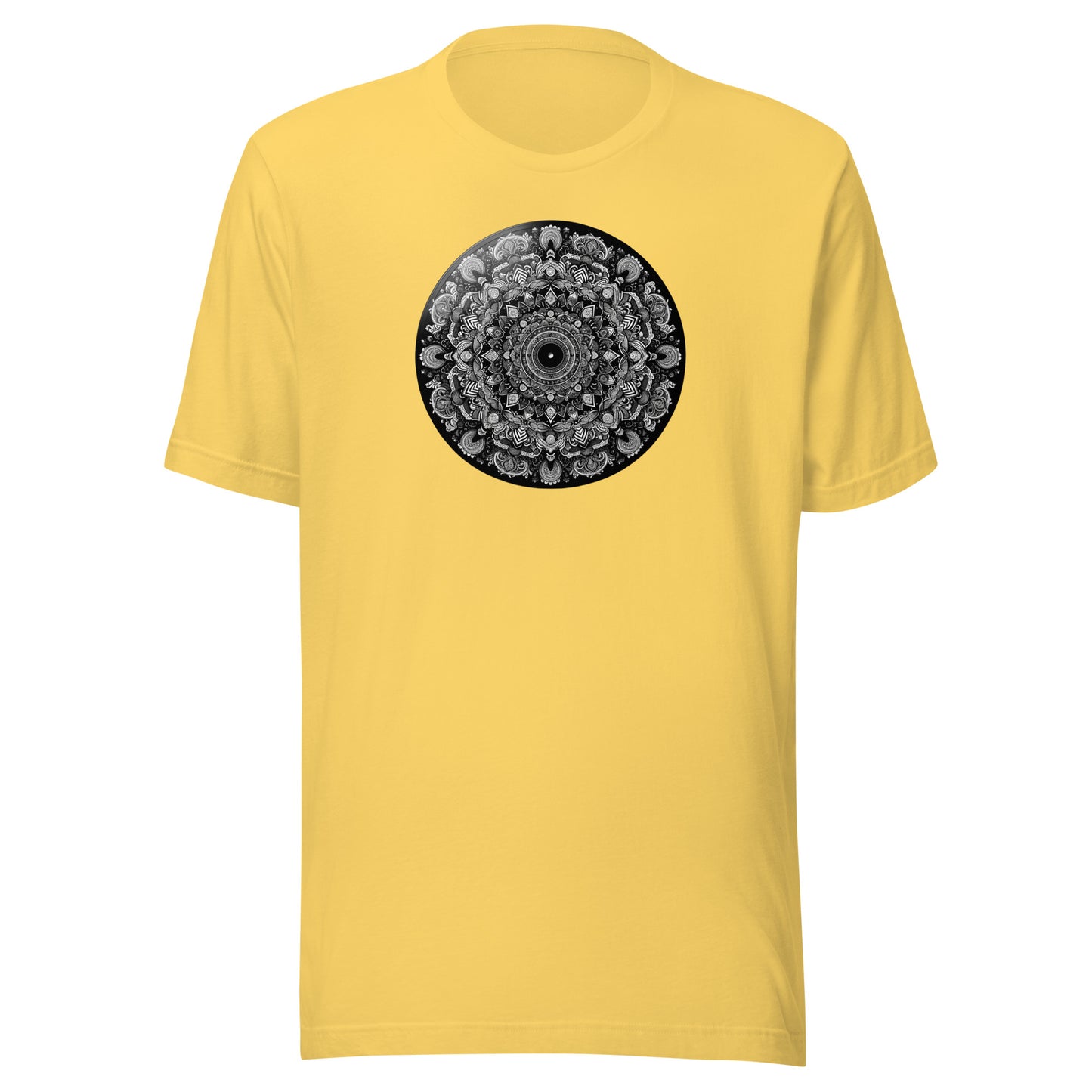 Monochrome Mandala: Intricate Pattern Tee