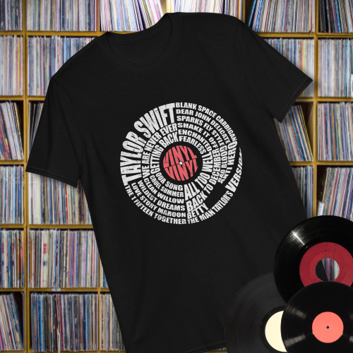 Swifty Songs Vinyl Record Short-Sleeve Unisex T-Shirt