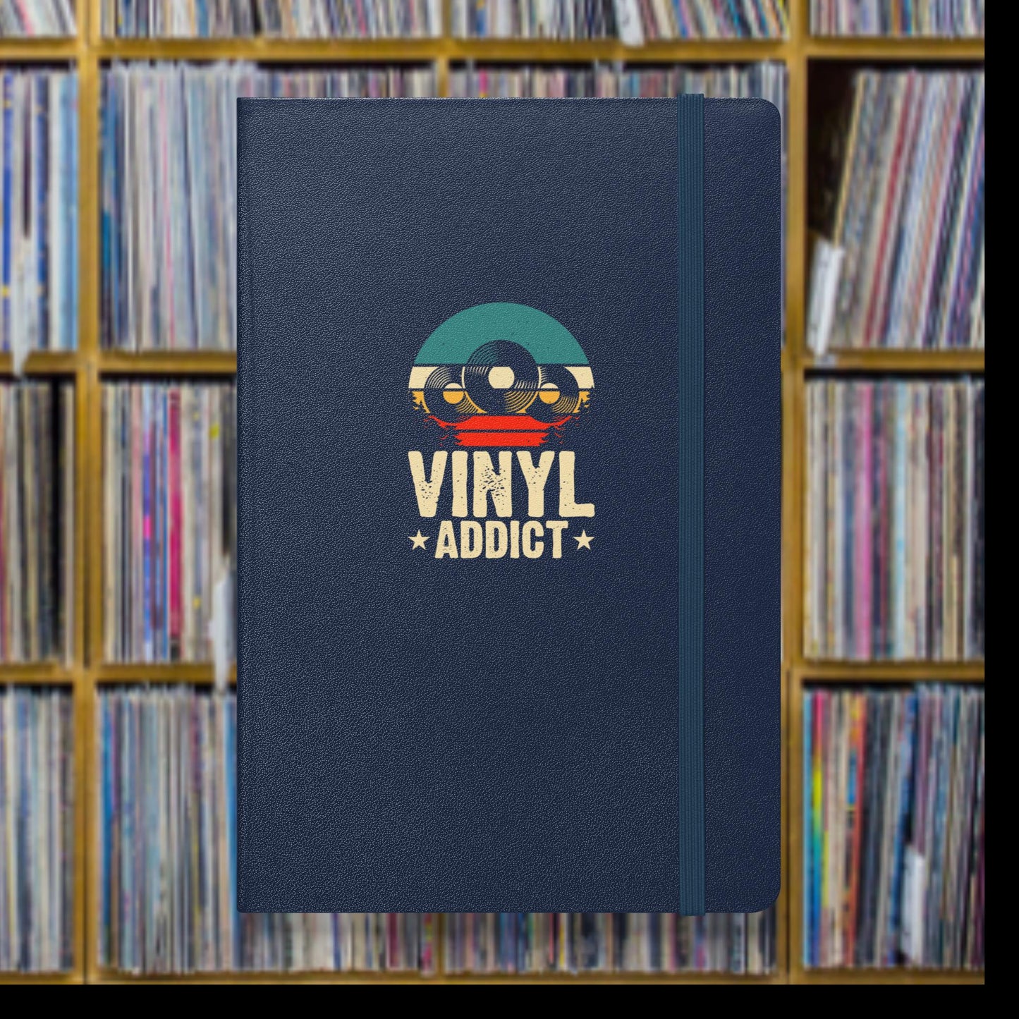 Vinyl Addict Hardcover bound notebook journal