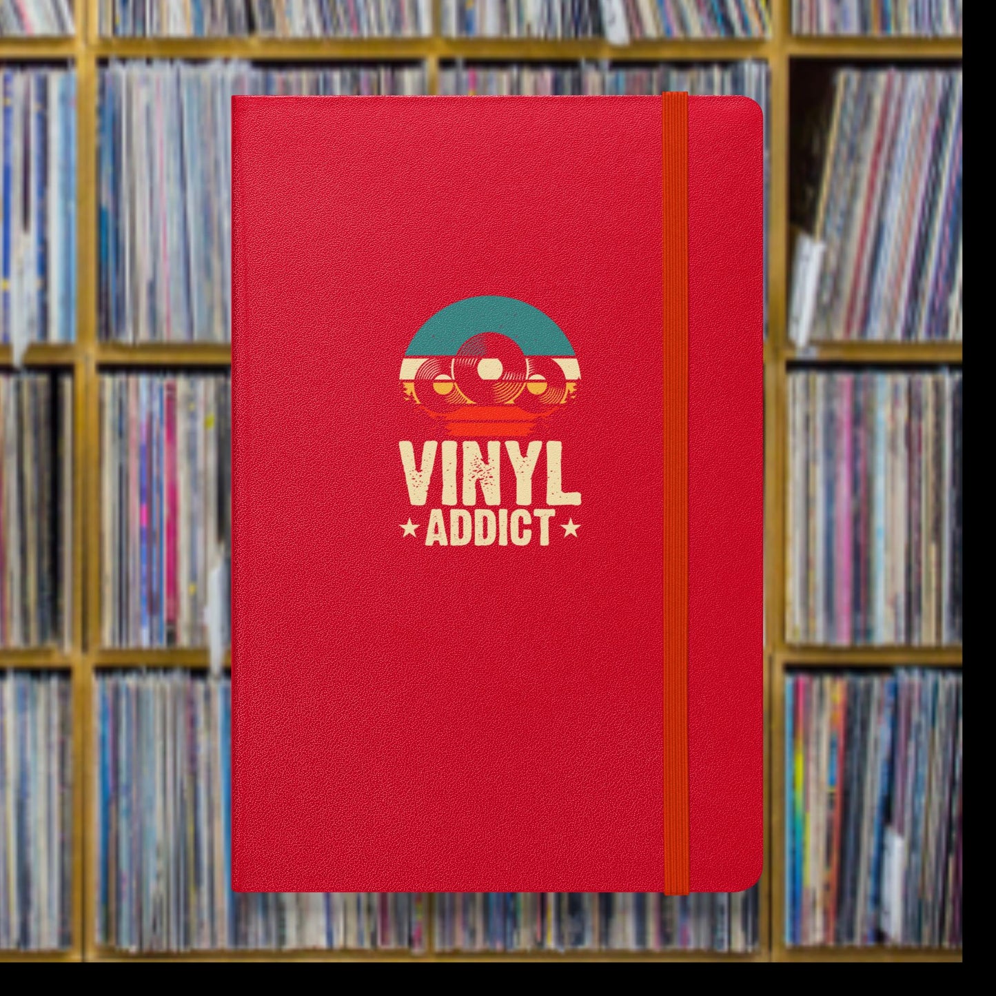 Vinyl Addict Hardcover bound notebook journal