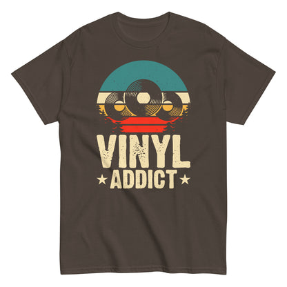 Vinyl Addict Men's classic tee - SkyLia Vinyl Designs Limited Edition T-shirts, Artist Collaboration T-shirts, Festival T-shirts, Concert T-shirts, Band T-shirts, Movie T-shirts, TV Show T-shirts, Cartoon T-shirts, Anime T-shirts, Gaming T-shirts, Sports T-shirts