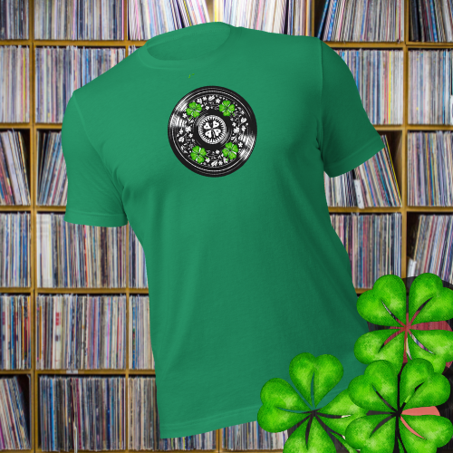 Luck of the Irish St Patricks Day Vinyl Record t-shirt