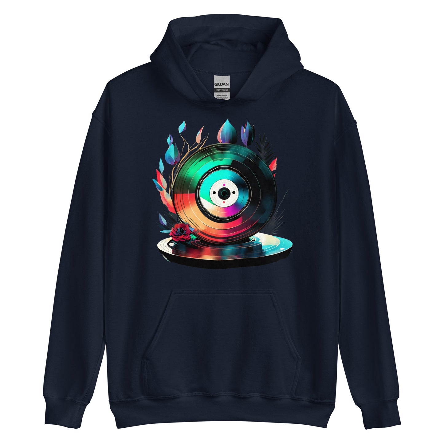 Unisex Fantasy Spin: Luminous Feather Vinyl Hoodie