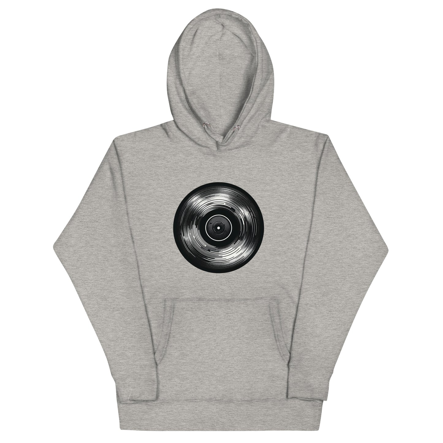 Unisex Vinyl Echo: Sleek Record Design Hoodie