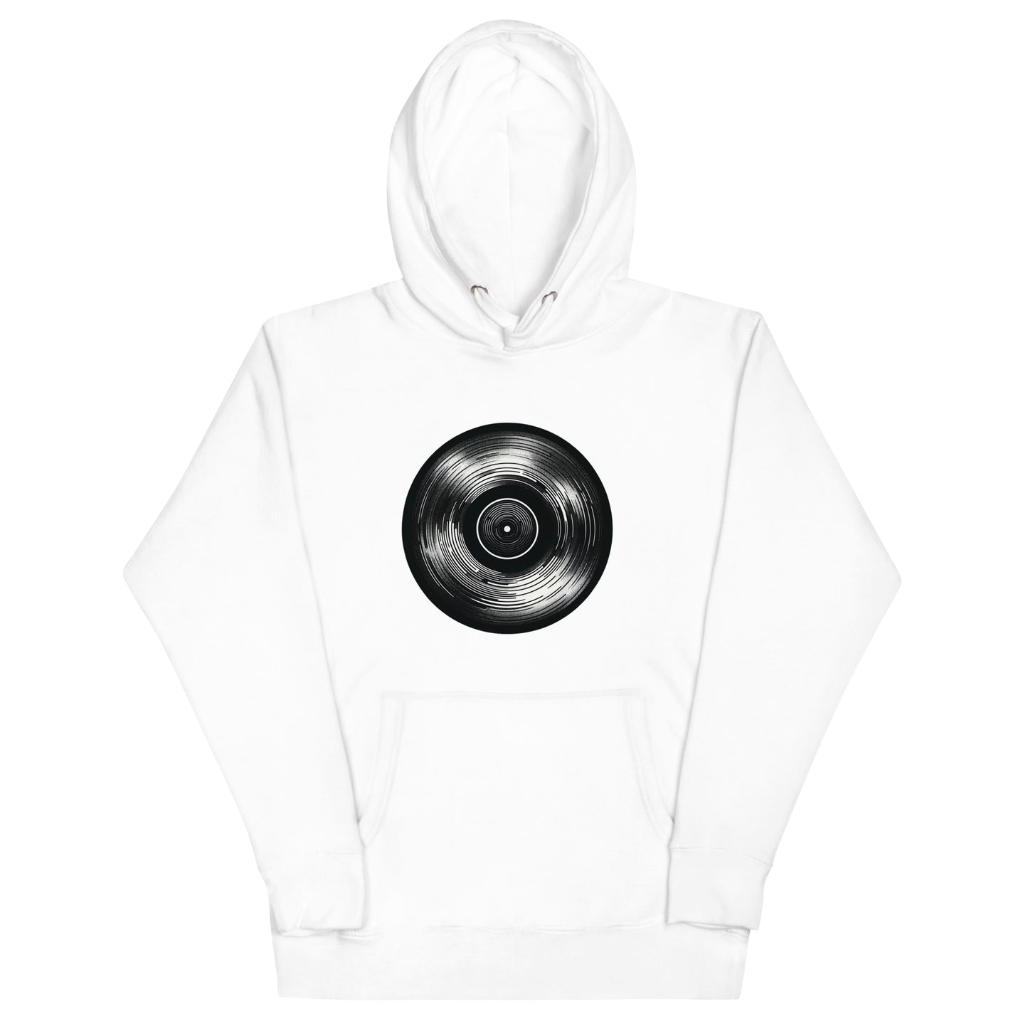 Unisex Vinyl Echo: Sleek Record Design Hoodie