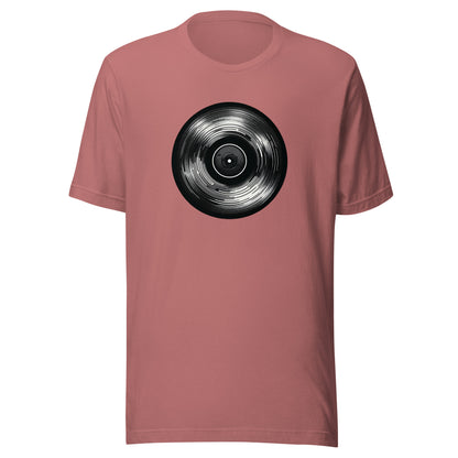 Unisex Vinyl Echo: Sleek Record Design Tee